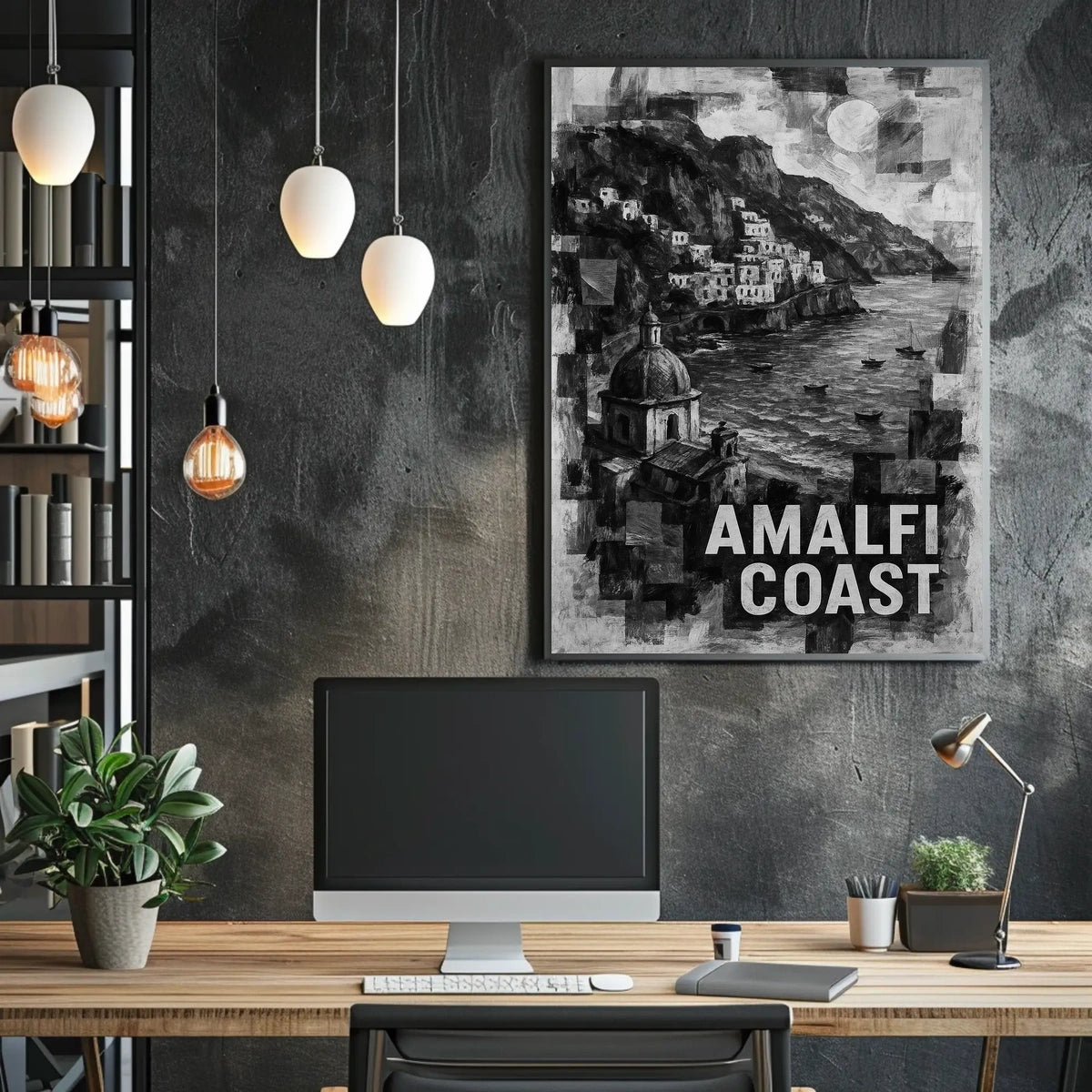 Amalfi Coast Poster Wall Art For Living Rooms Decor