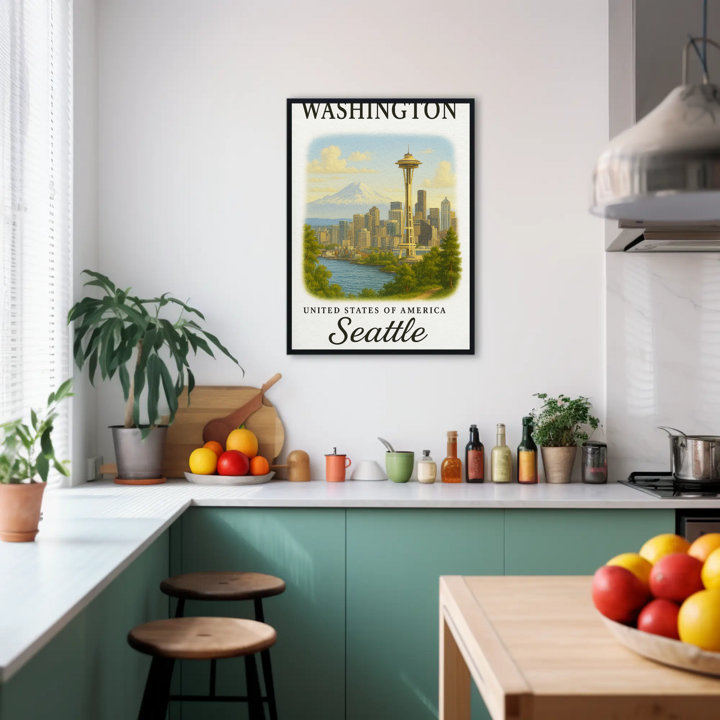 Washington, Seattle Signature Series Vintage Travel Poster