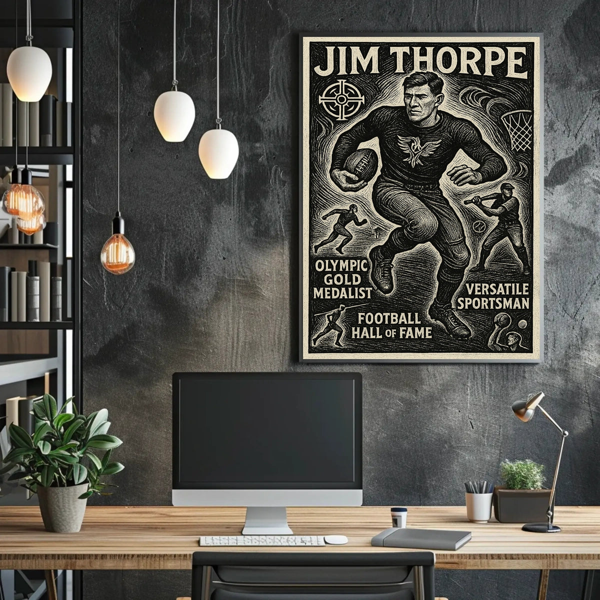 Celebrating Jim Thorpe Legendary Athlete Poster