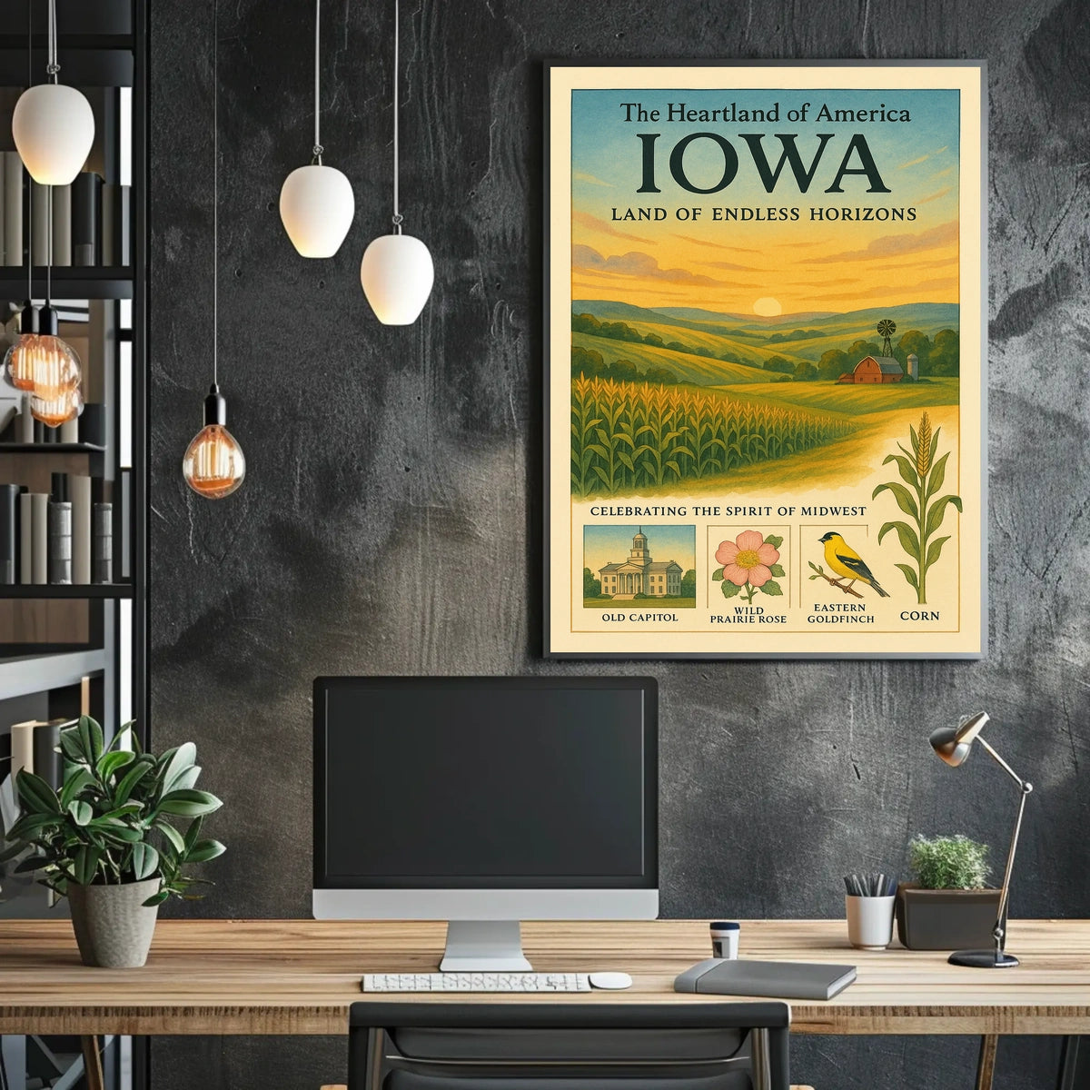 Iowa Land of Endless Horizons Poster