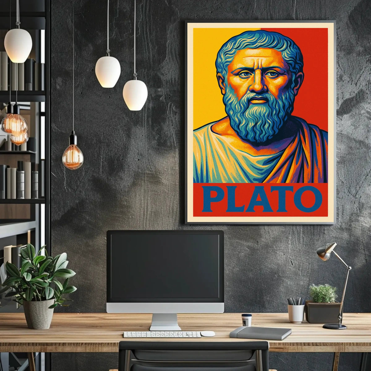 Plato Philosophical Icon Poster
