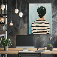 Striped Reflections Abstract Poster Wall Art Print