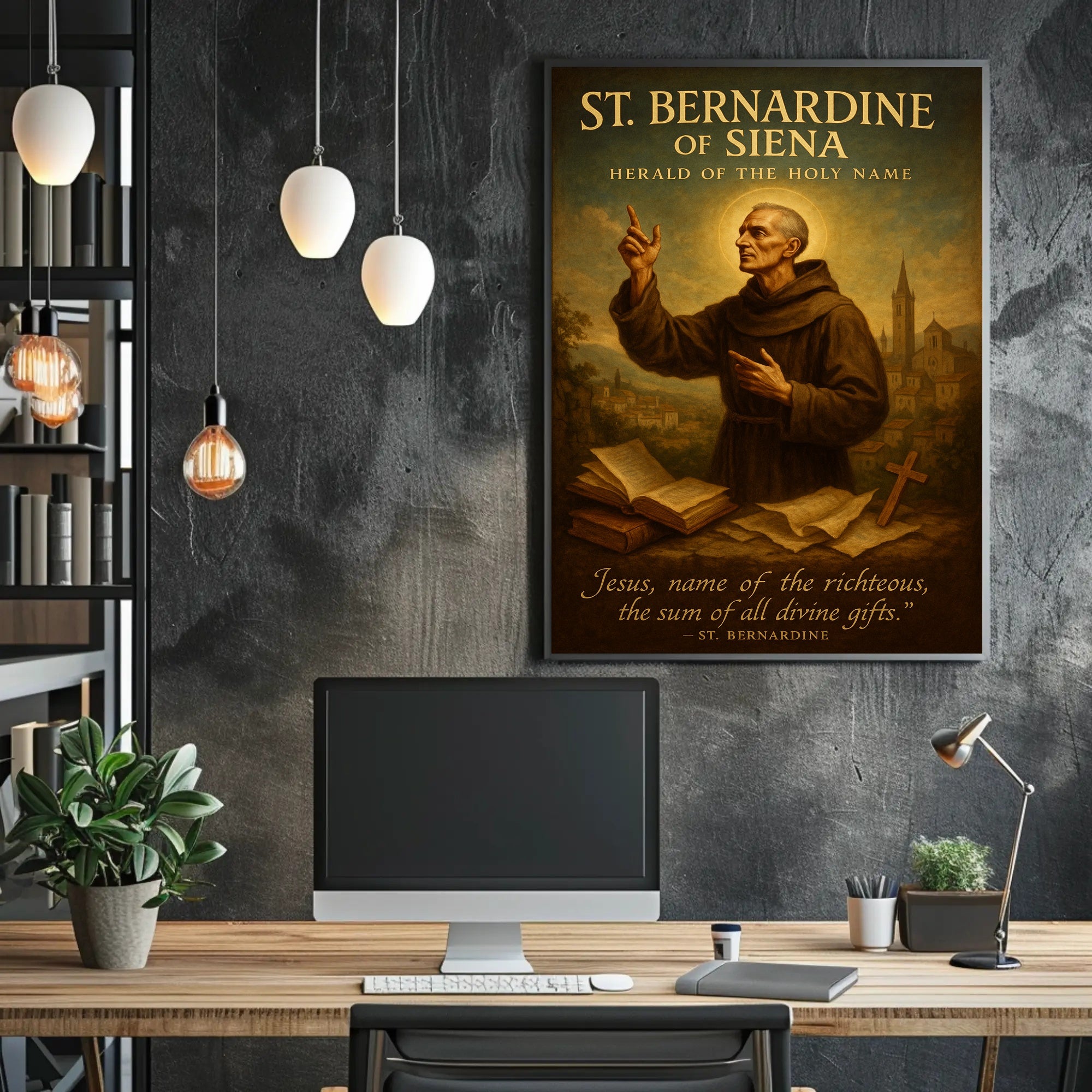 St. Bernardine of Siena Poster PosterGoat
