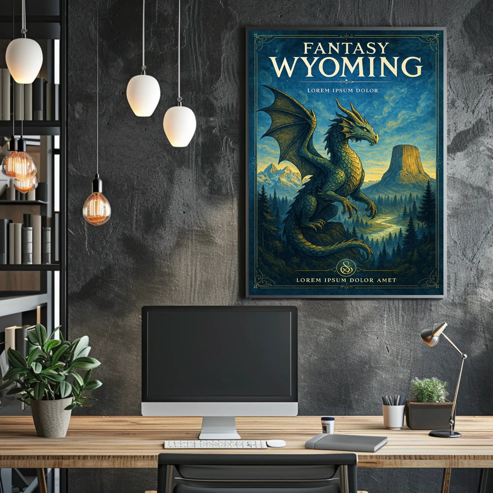 Fantasy Wyoming Poster PosterGoat