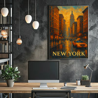Digital New York Skyline Poster Museum Quality Urban Decor