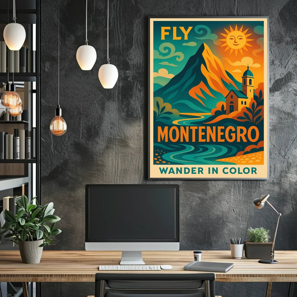 Montenegro Adventure Vintage Travel Poster PosterGoat