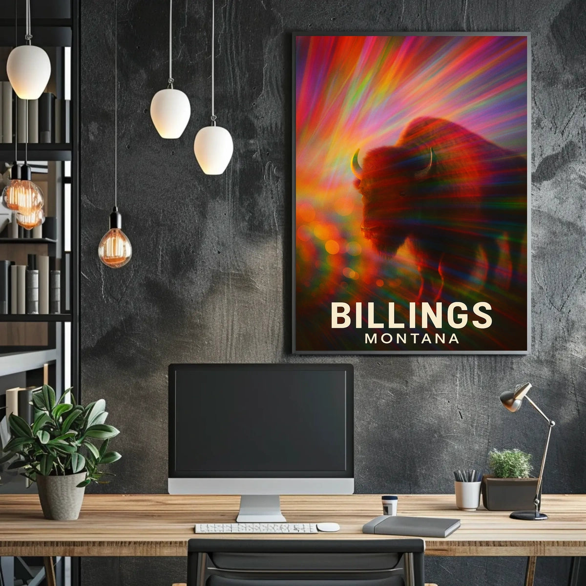 Billings Wilderness Wanderer Digital Painting Poster