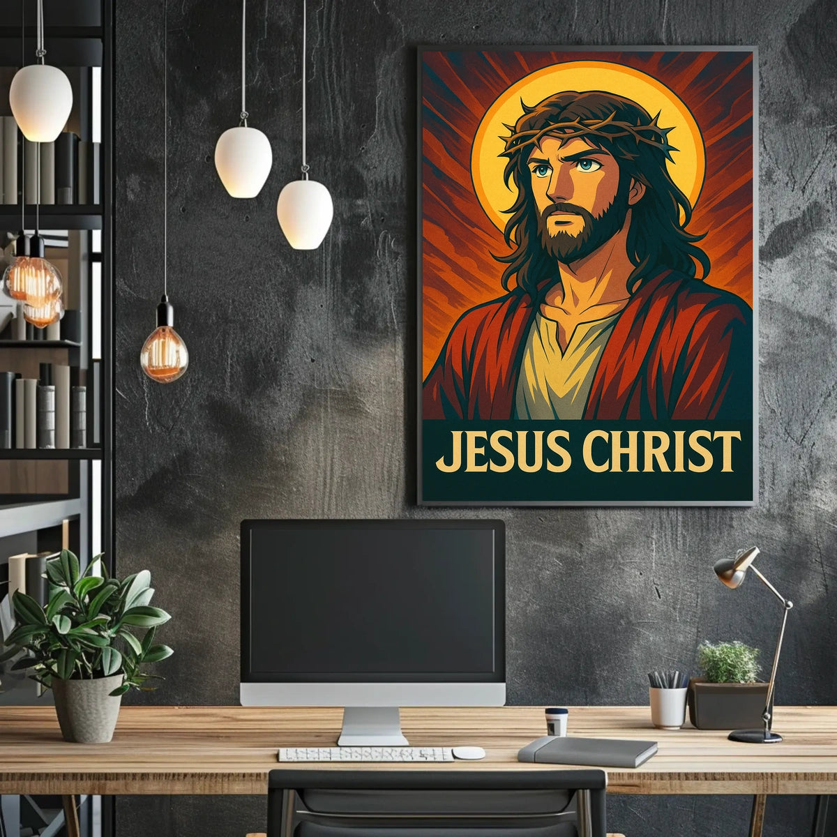 Jesus Christ Iconic Representation Poster