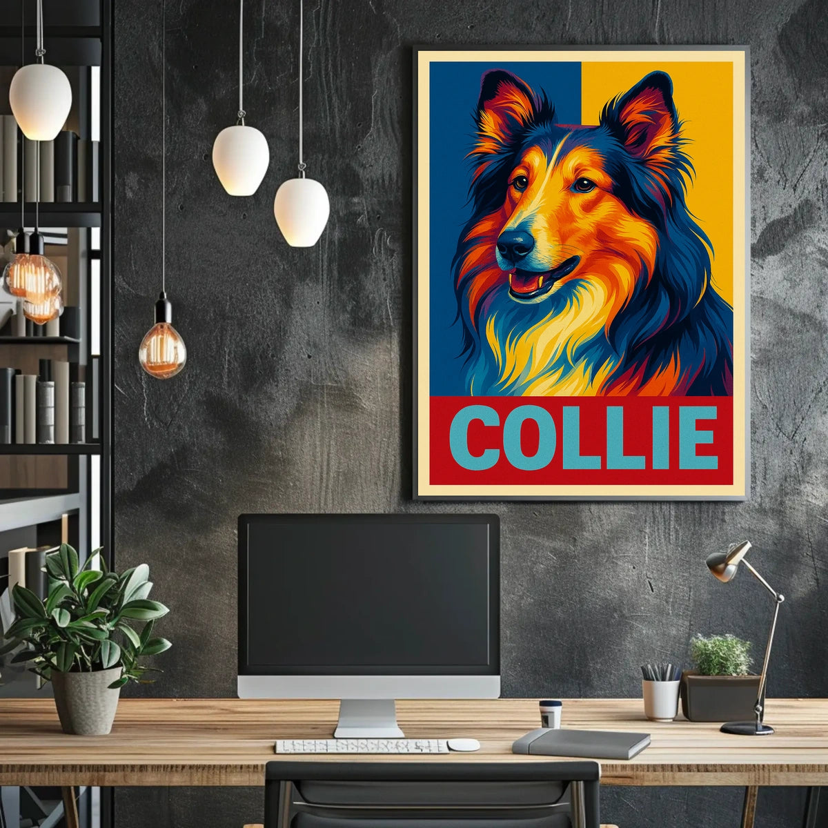Collie Portrait Poster