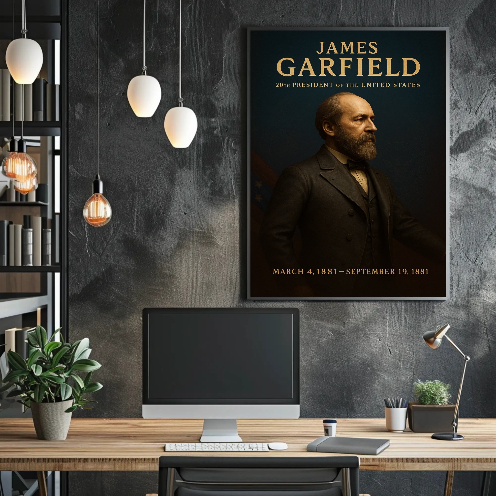 James Garfield 1881 Portrait Historical or Presidential Poster PosterGoat