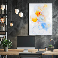 Abstract Whirl Poster Modern Abstract Wall Art