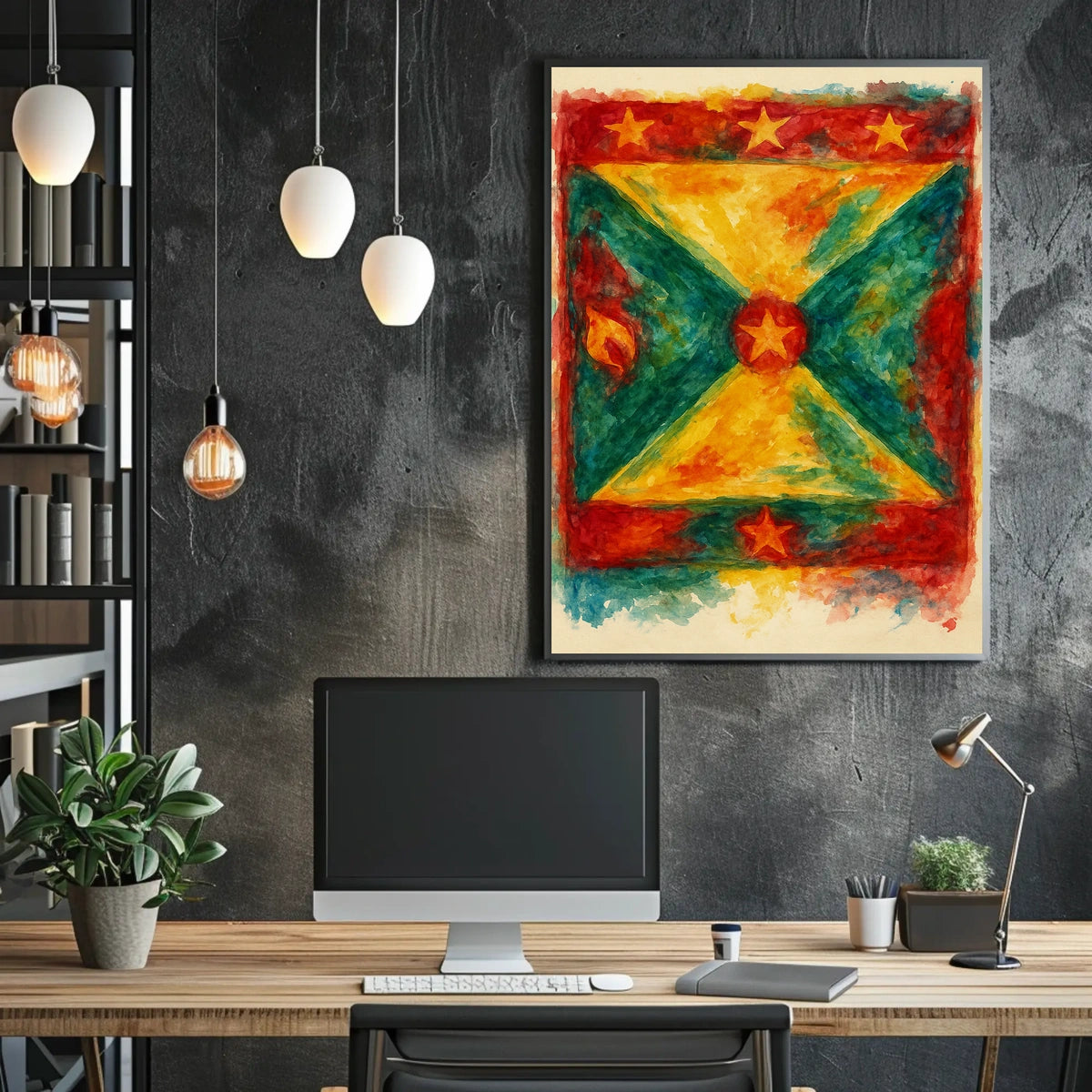 Vibrant Flag Art Poster