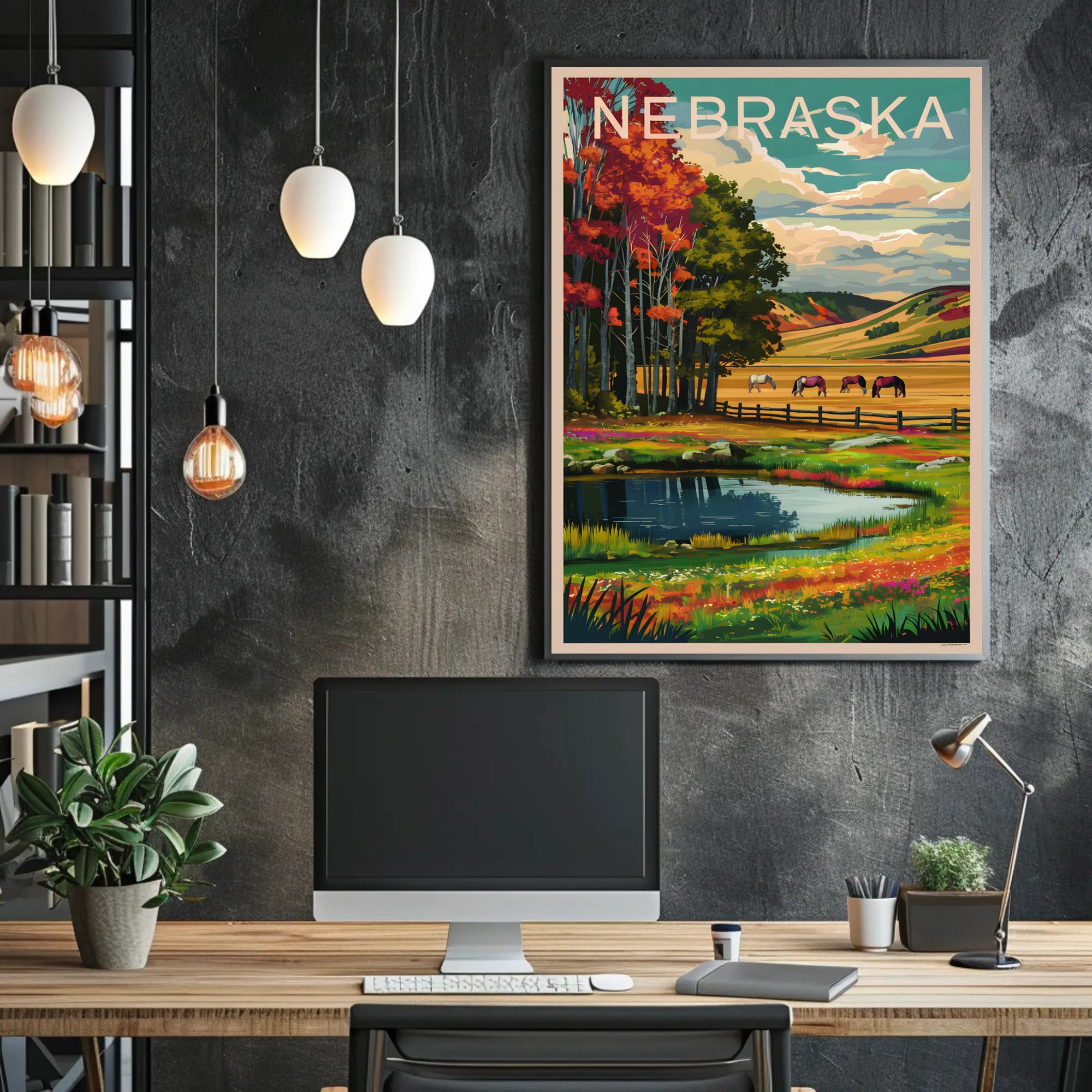 Nebraska Landscape Poster