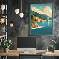 Tranquil Coastal Lighthouse Poster