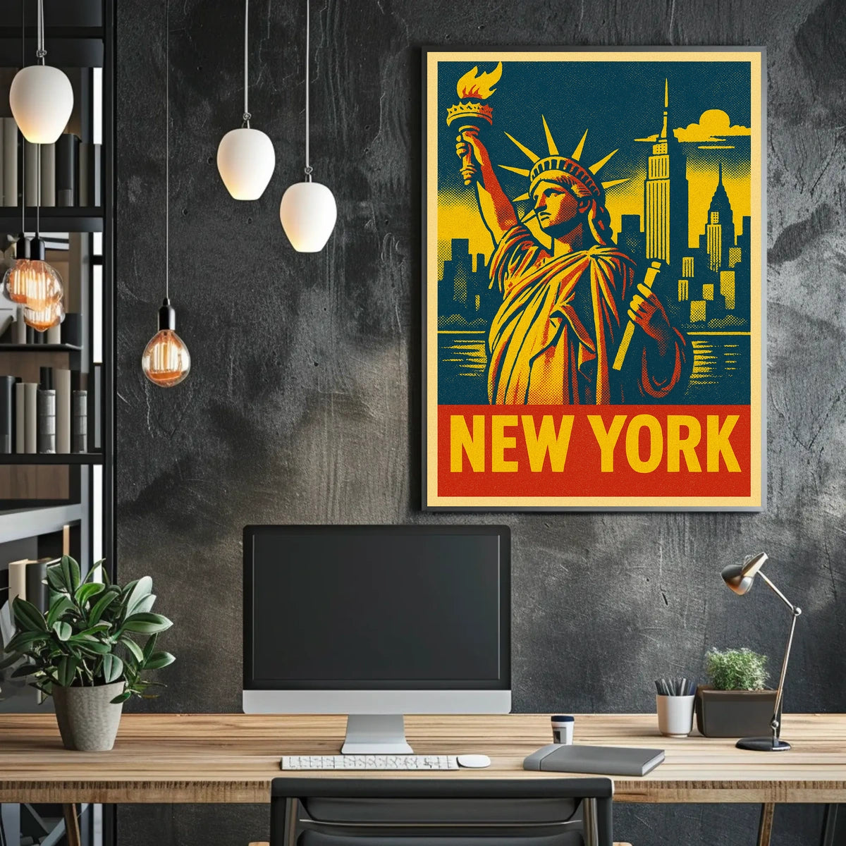 New York Iconic Skyline Poster