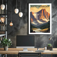 Rocky Mountain National Park Vintage Travel Poster