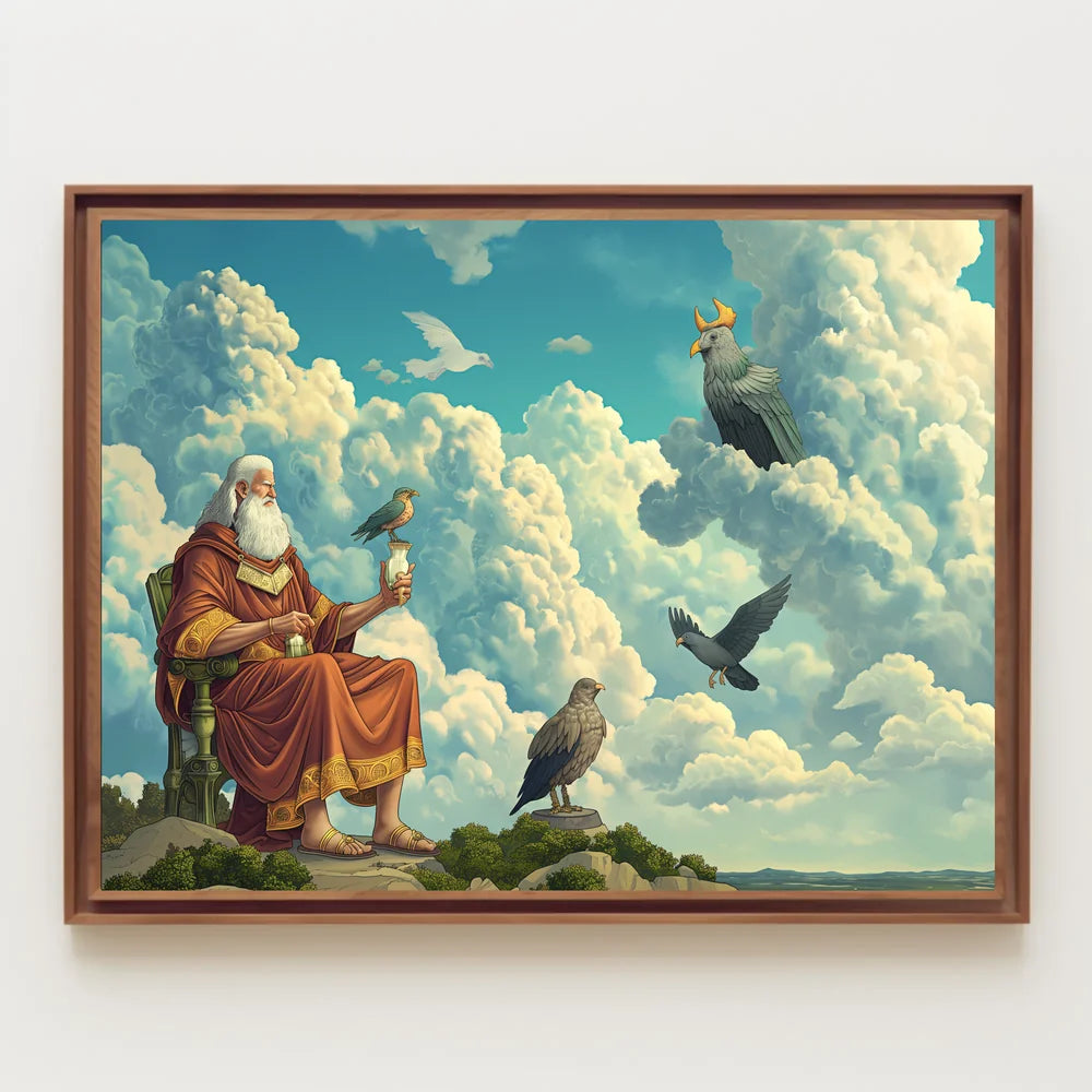 Majestic Mythical Realm Poster with Divine Elder