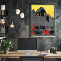 Vintage St. Moritz Winter Sports Travel Poster PosterGoat