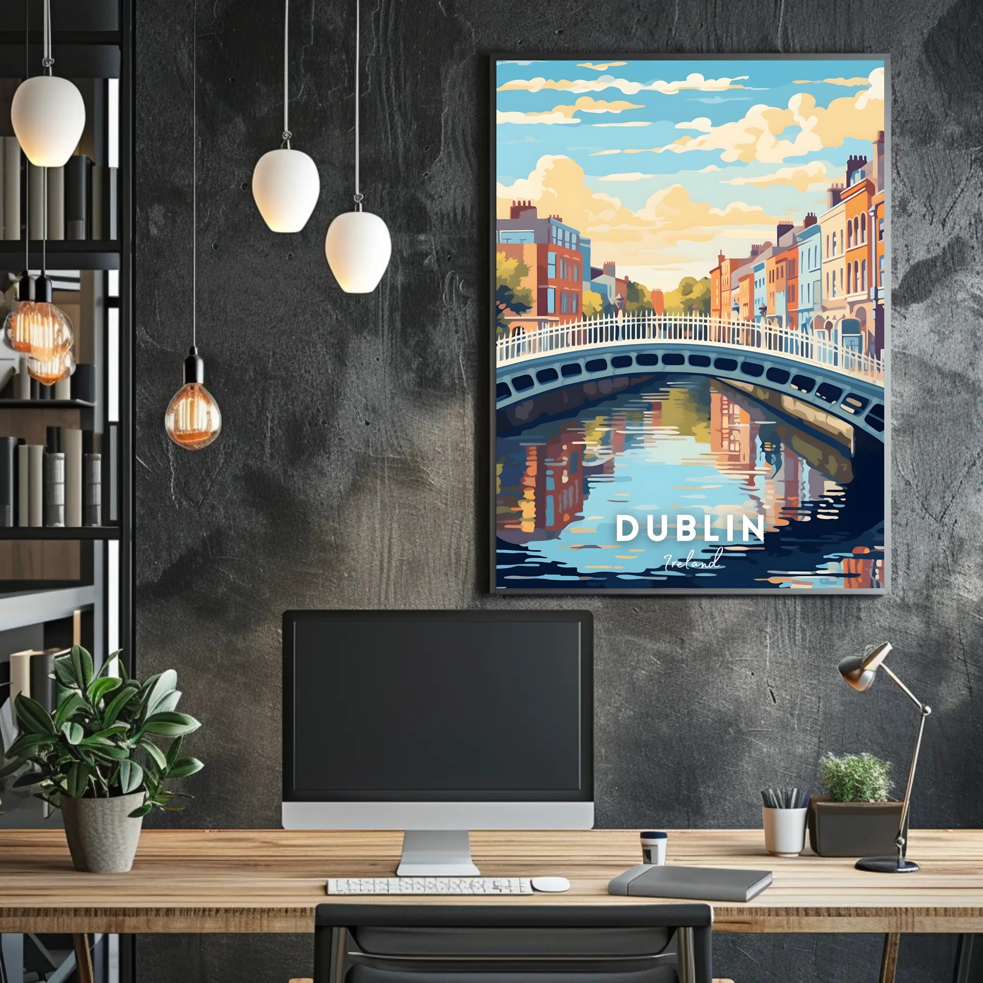 Scenic View of Dublin Poster