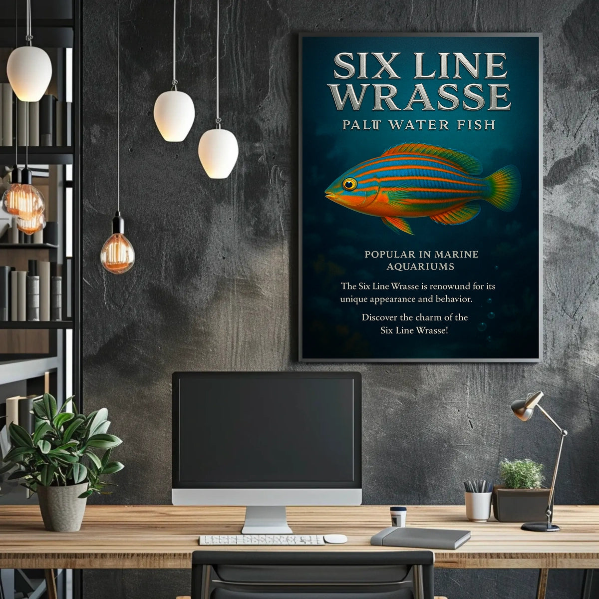 Discover the Six Line Wrasse Poster