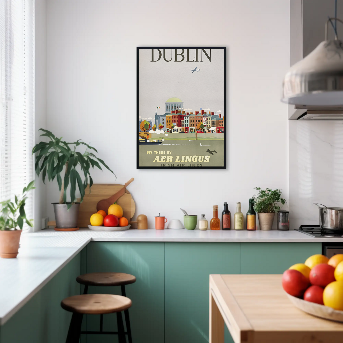 Vintage Poster - Dublin City by Aer Lingus