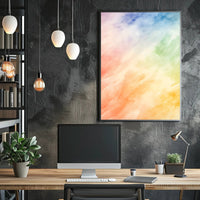 Watercolor Abstract Poster Colorful Modern Wall Art