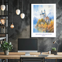 Neuschwanstein Castle Scenic Travel Poster PosterGoat