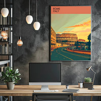 Rome Colosseum Urban Landscape Travel Poster