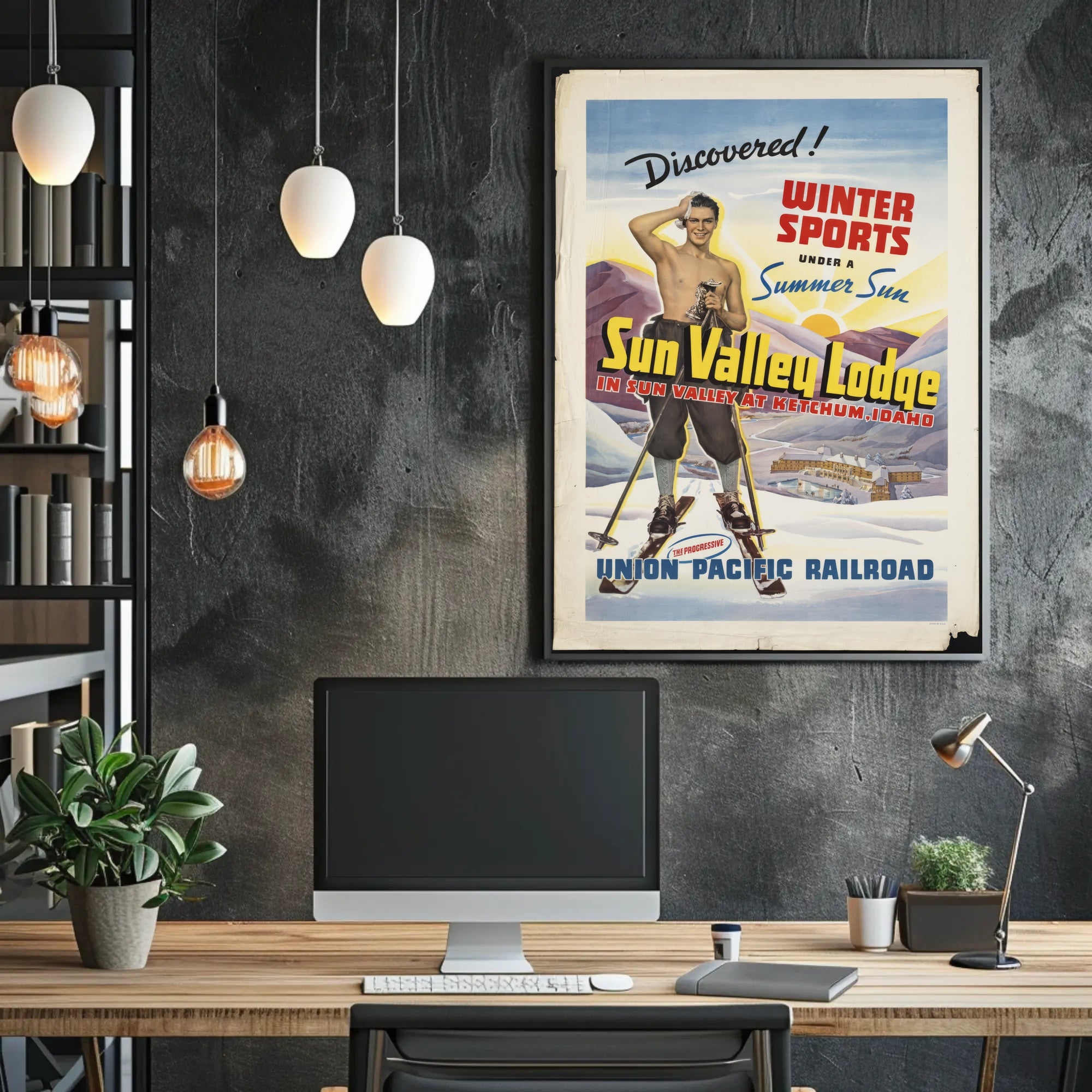 Winter Sports Adventure Sun Valley Travel Poster PosterGoat