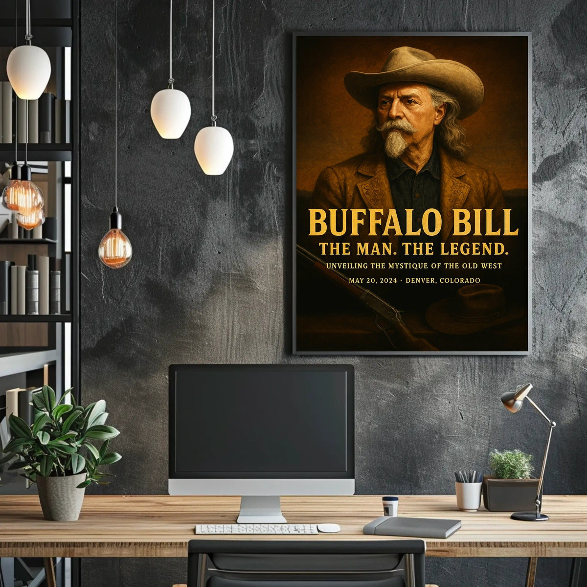 Buffalo Bill Wild West Show Poster Vintage Wall Art