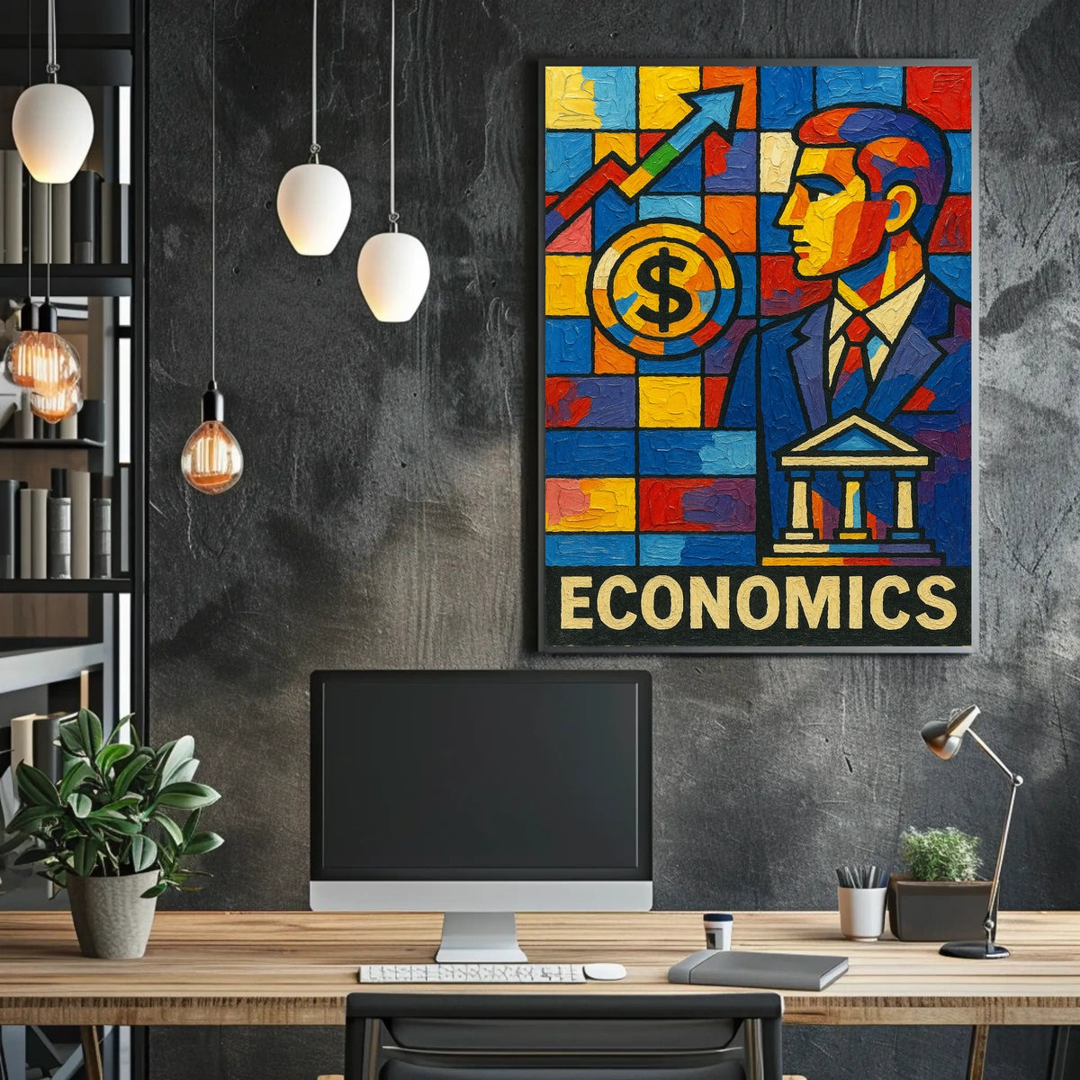 Economics in Vibrant Colors Poster