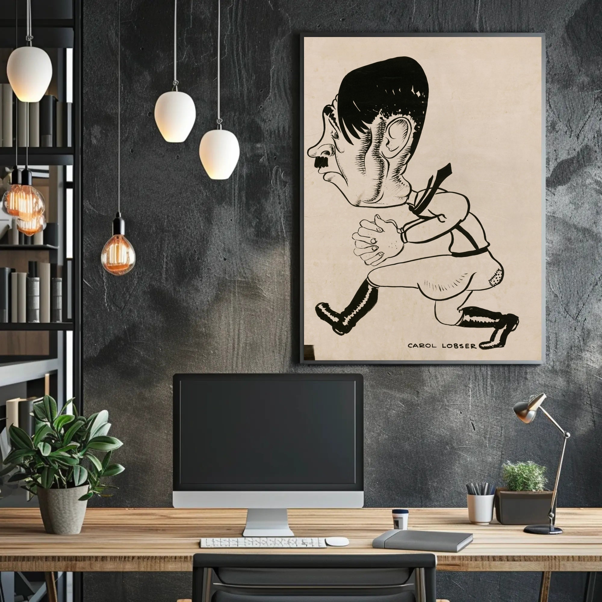 Caricature of a Historical Figure Poster PosterGoat