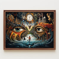 Explorative Imagination Surrealistic Urban Cityscape Artistic Poster