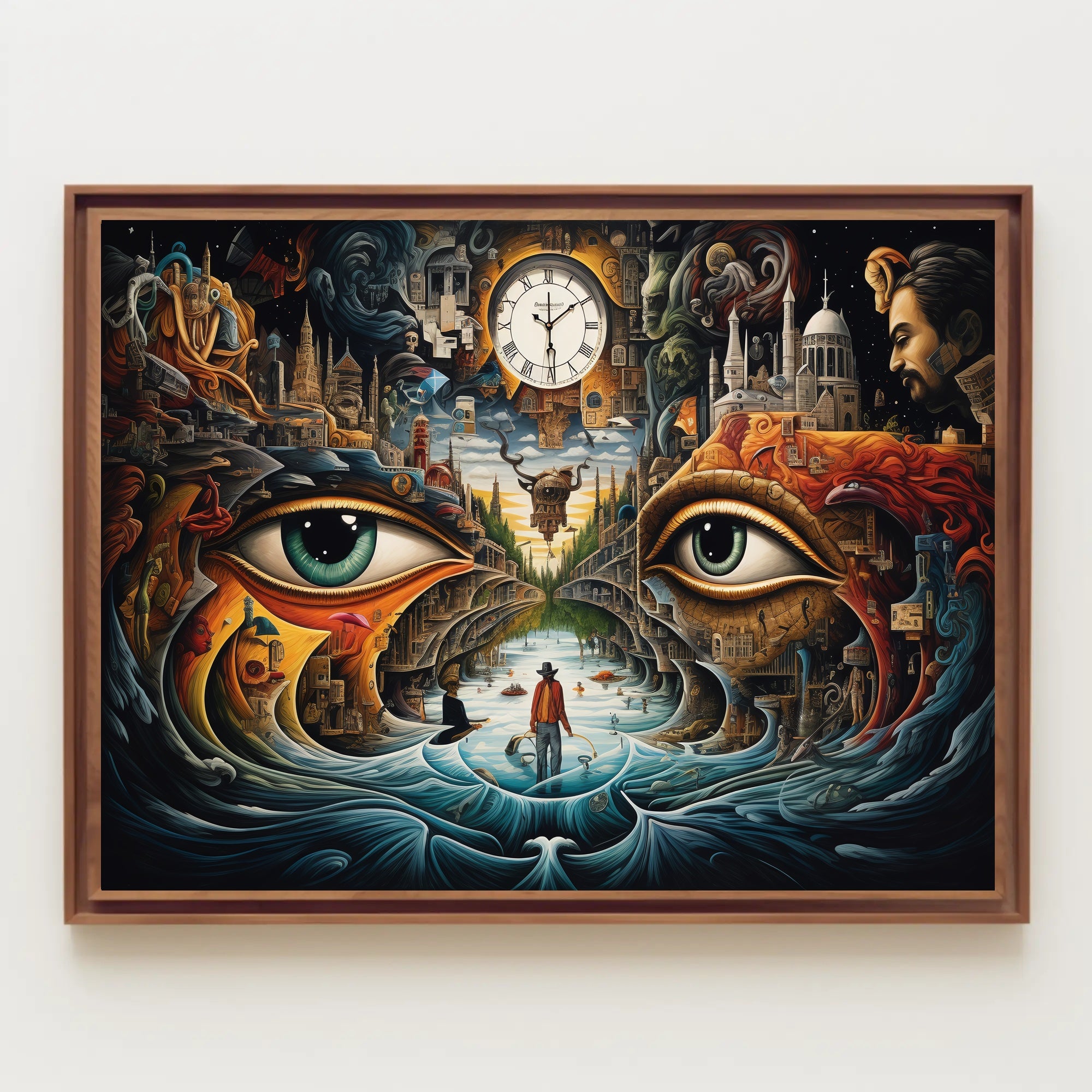 Explorative Imagination Surrealistic Urban Cityscape Artistic Poster