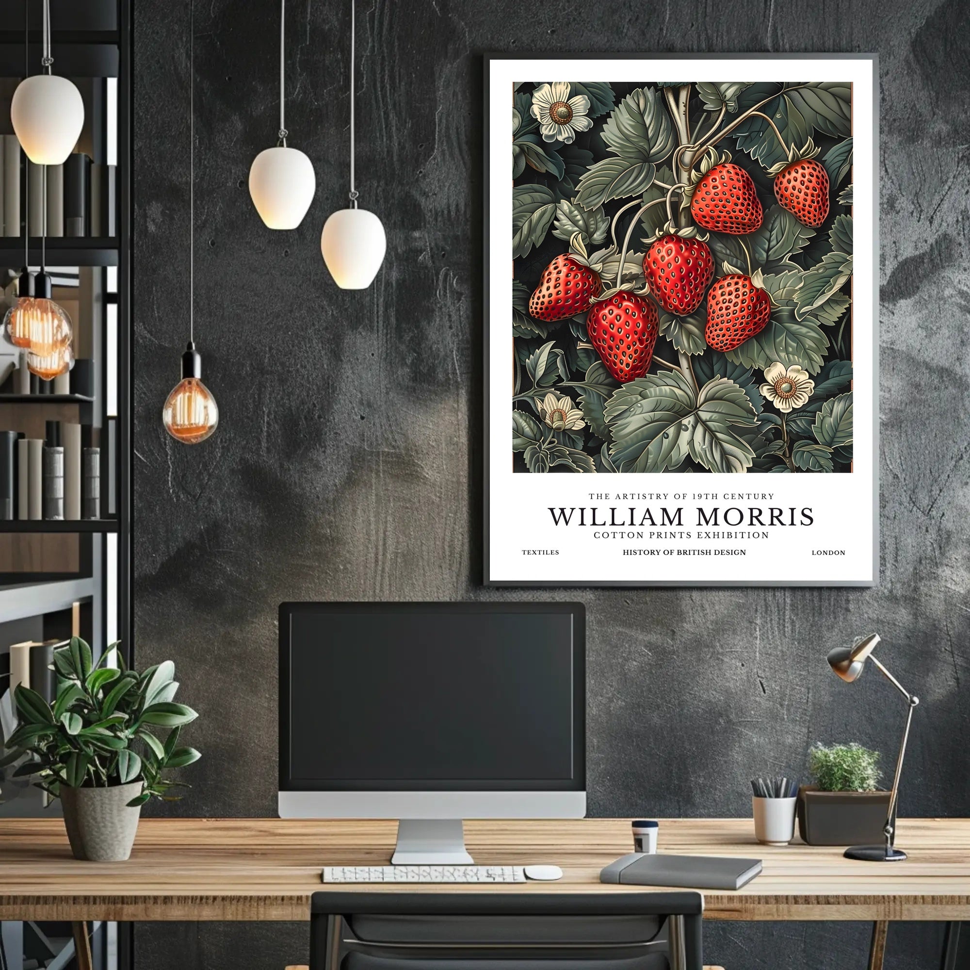 William Morris Cotton Prints Exhibition Poster
