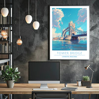 Tower Bridge Illustration Poster