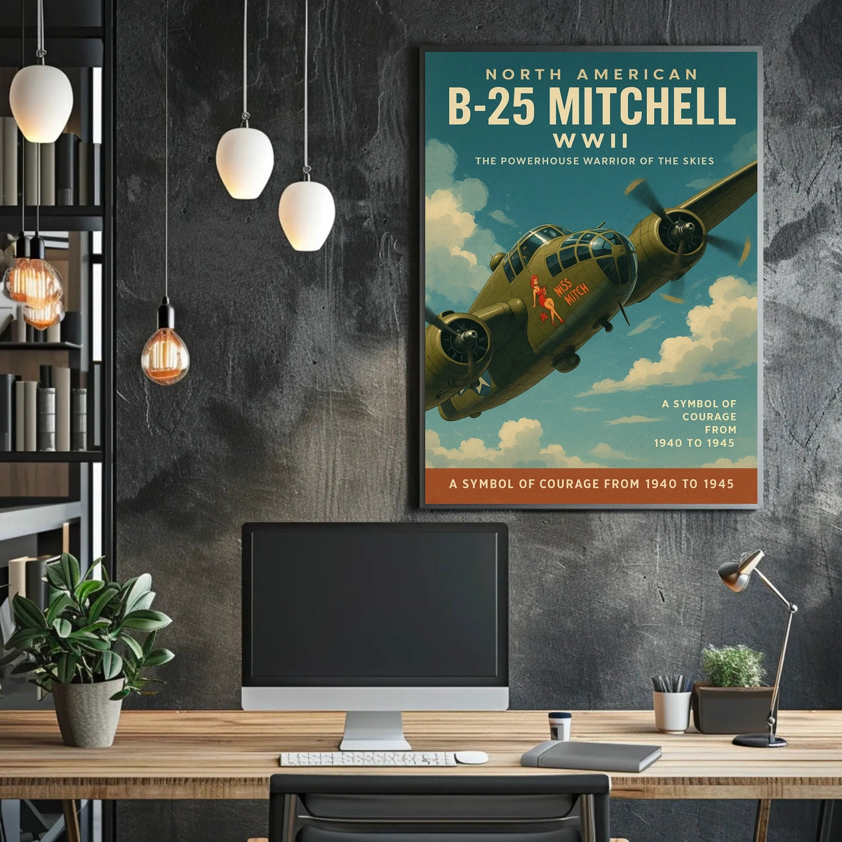 North American B-25 Mitchell WWII Icon Poster