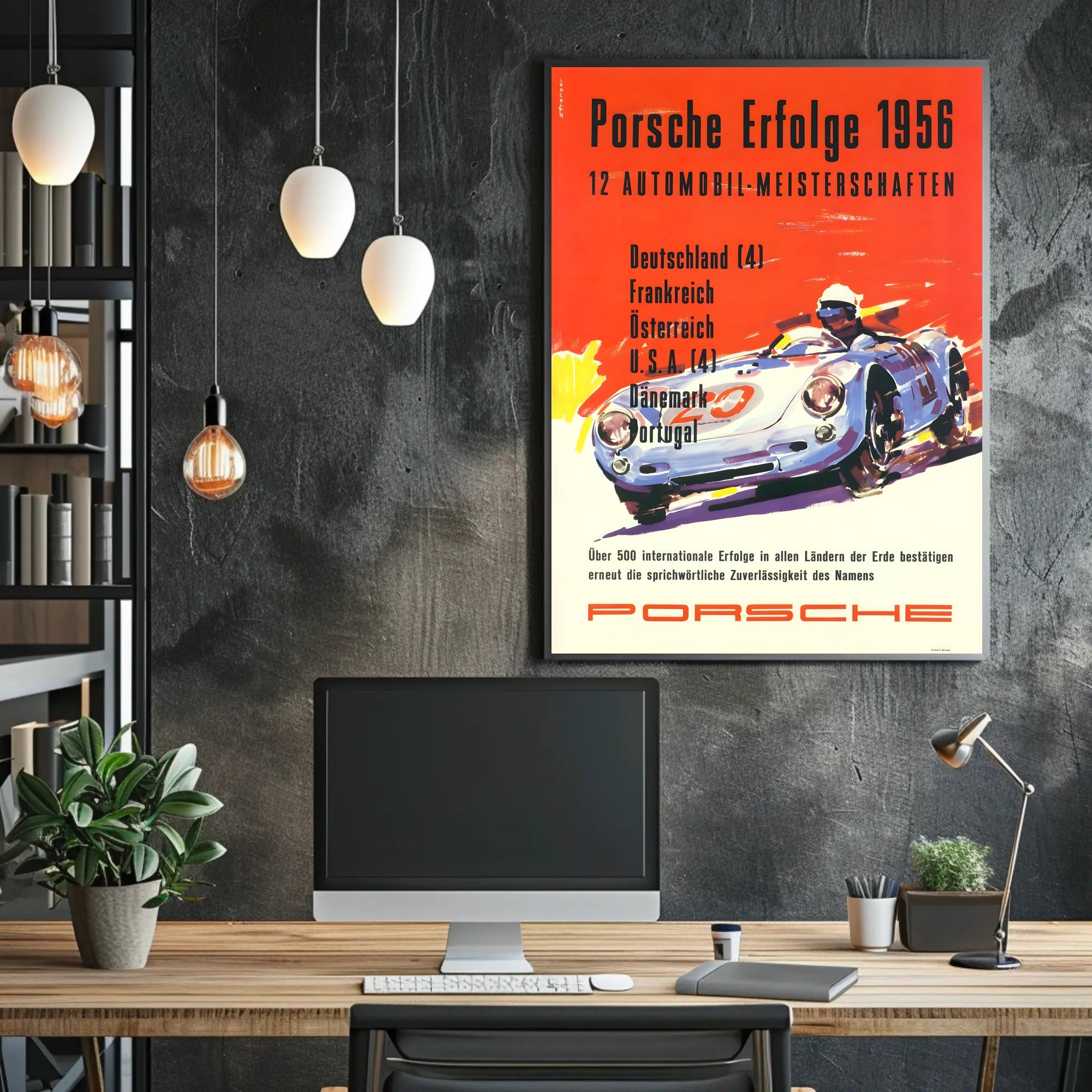 Porsche Racing Achievements 1956 Poster