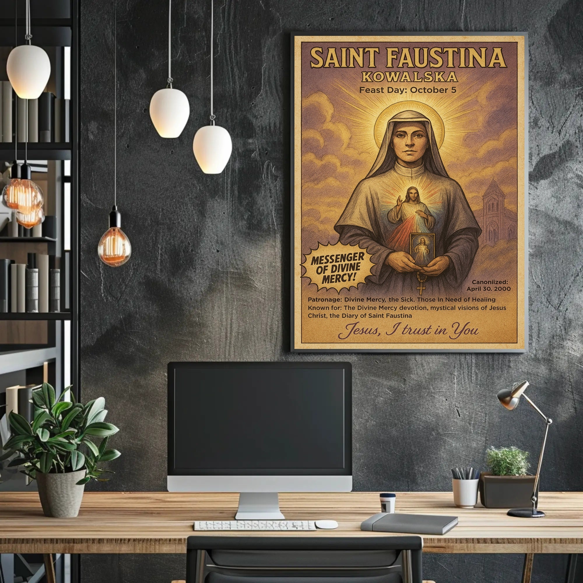 Saint Faustina Kowalska Poster PosterGoat