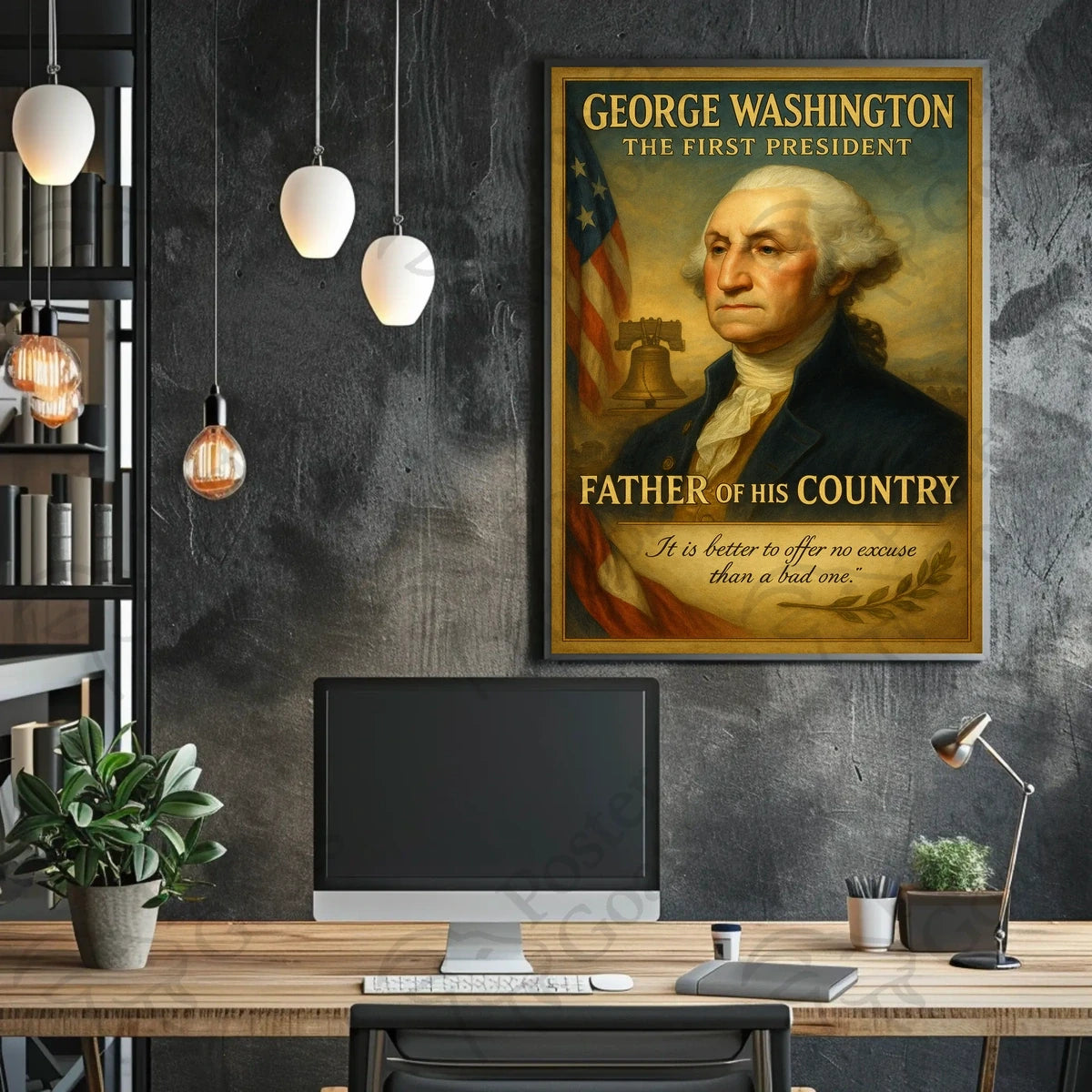 George Washington Patriotic Historical Presidential Poster
