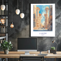 Majestic Columns of Luxor Poster PosterGoat