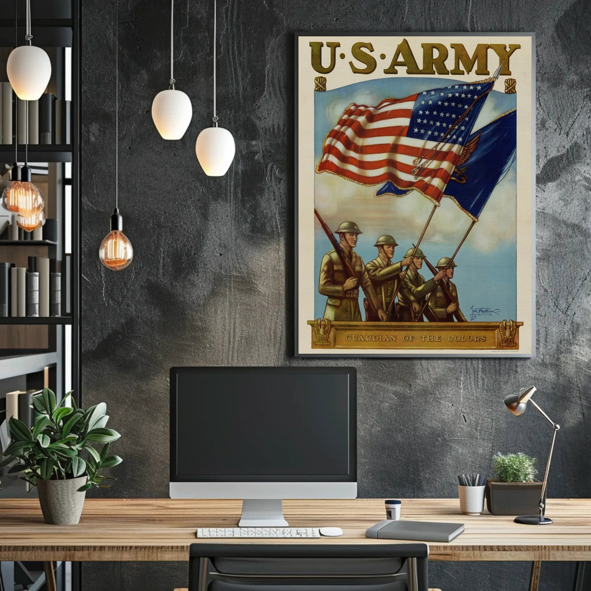 U.S. Army Patriotic Vintage Military Recruitment Poster
