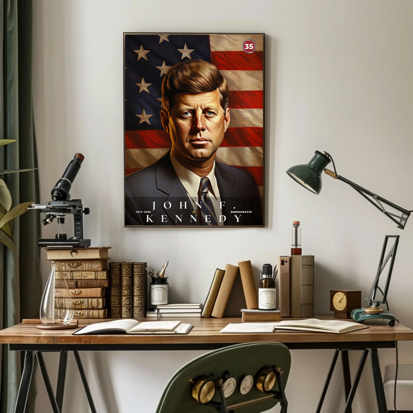 John F. Kennedy 35th President Of The United States Portrait