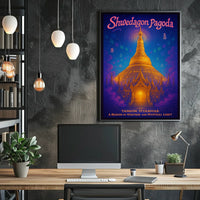 Shwedagon Pagoda A Mystical Landmark Poster
