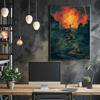 Fiery Surreal Vortex Fantasy or Mythology Poster PosterGoat