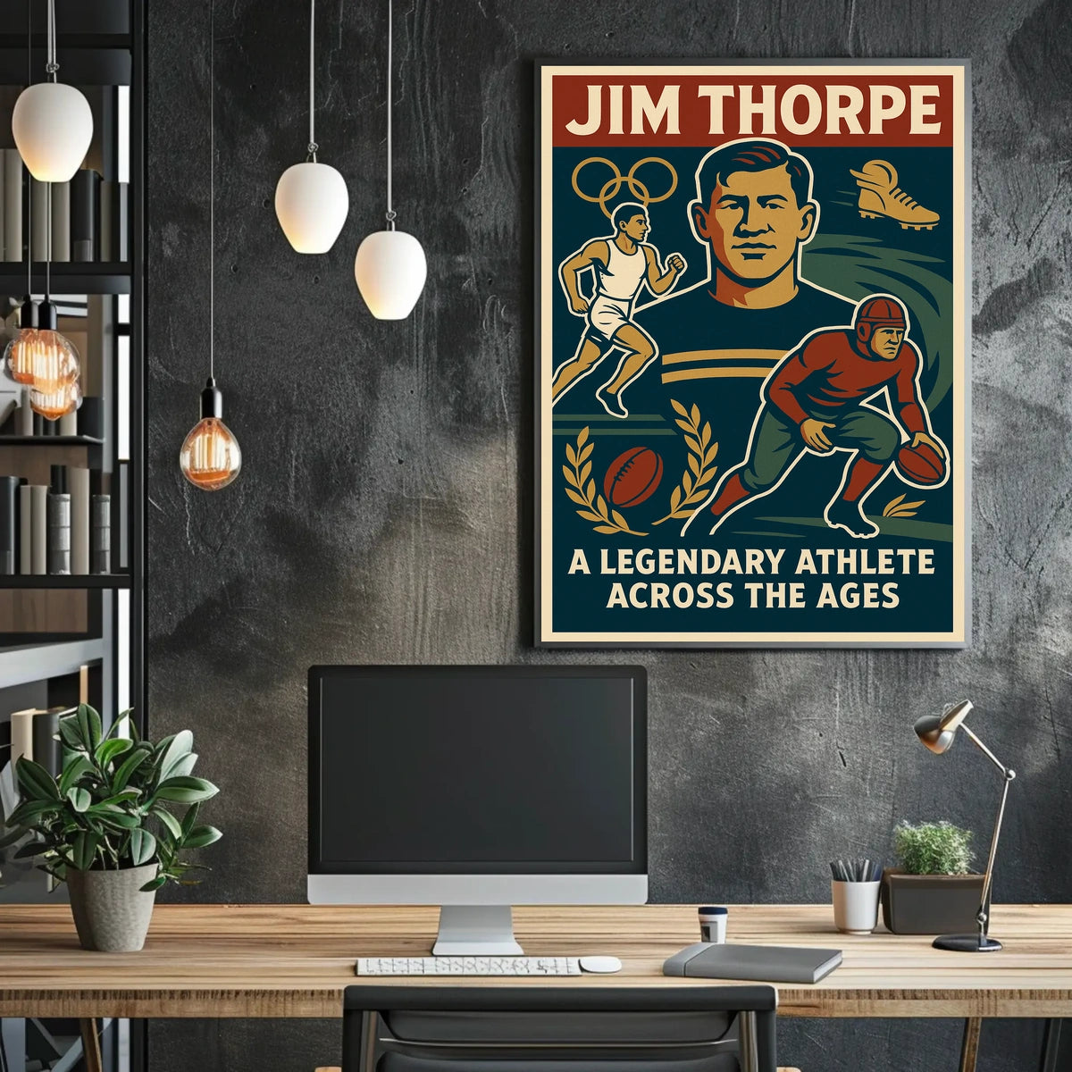 Celebrating a Sports Icon Jim Thorpe Poster