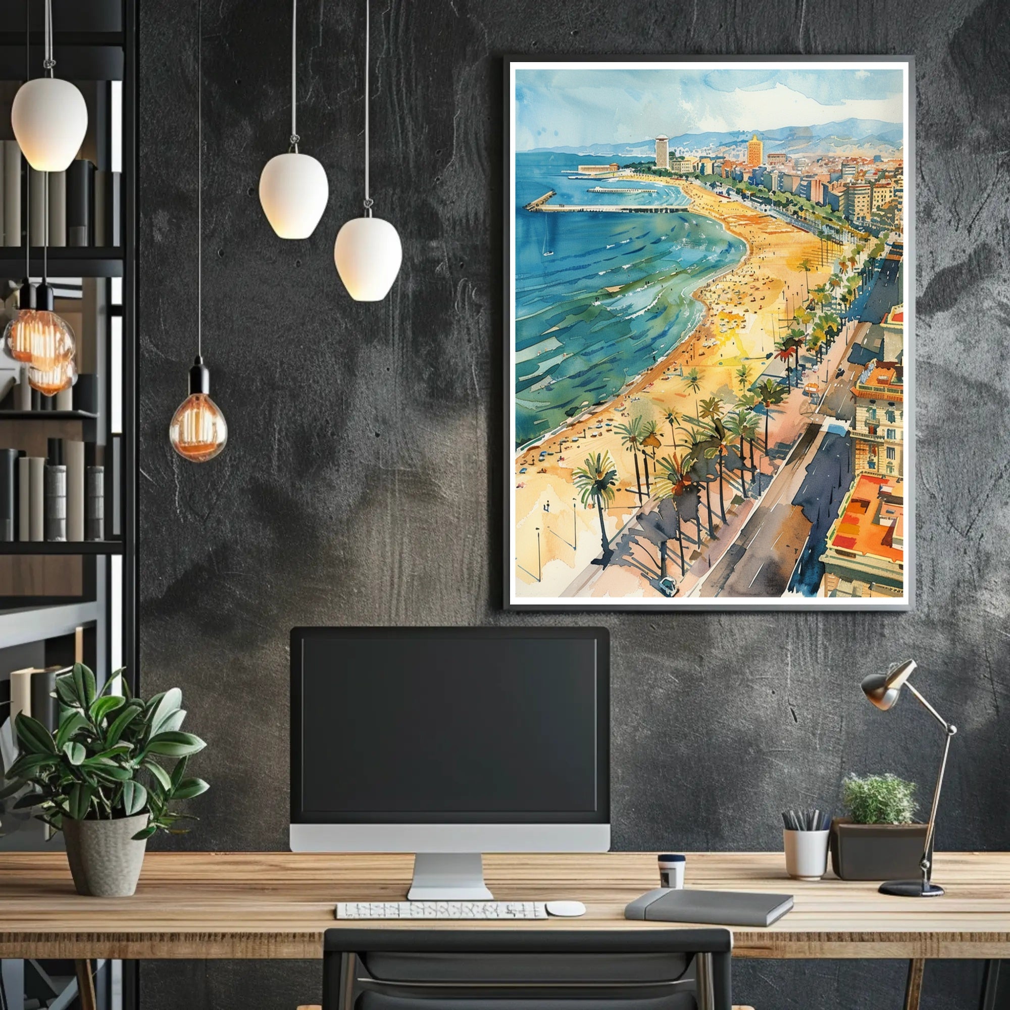 Coastal Cityscape Poster PosterGoat