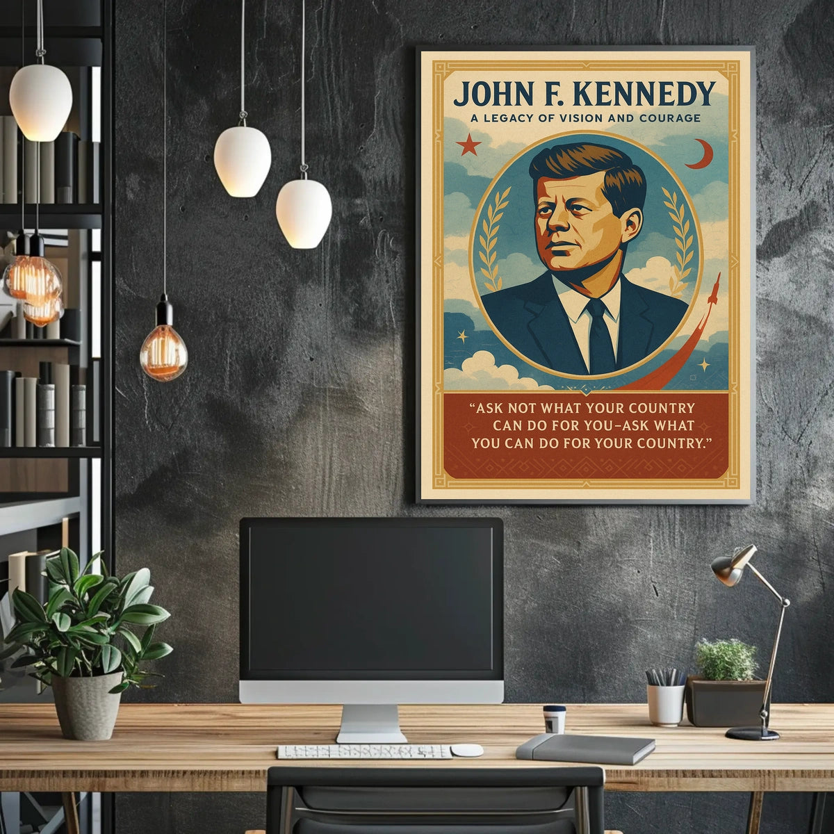 JFK Vintage Poster: Visionary Leadership and Legacy