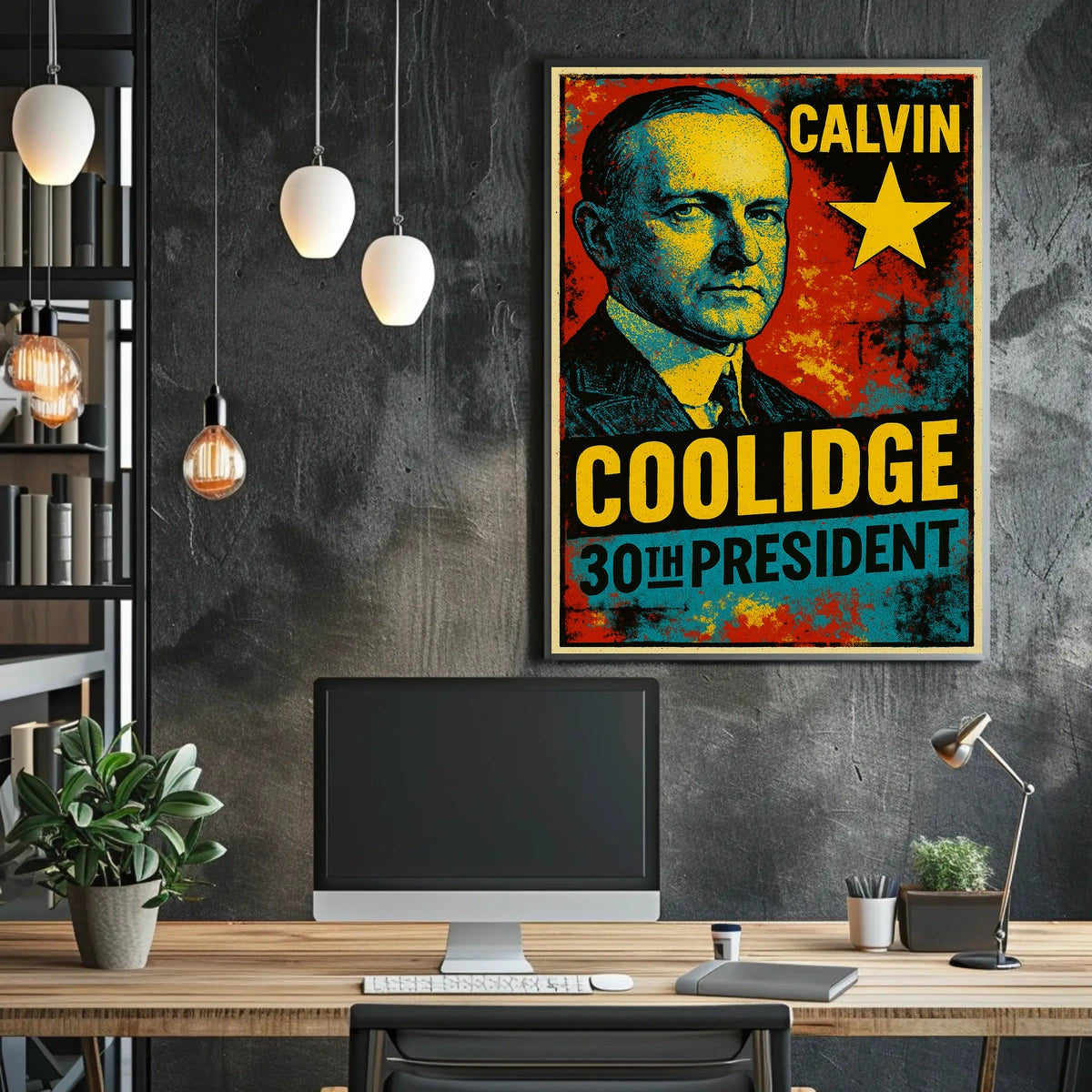 Calvin Coolidge 30th President of the United States Graffiti Pop Art Poster