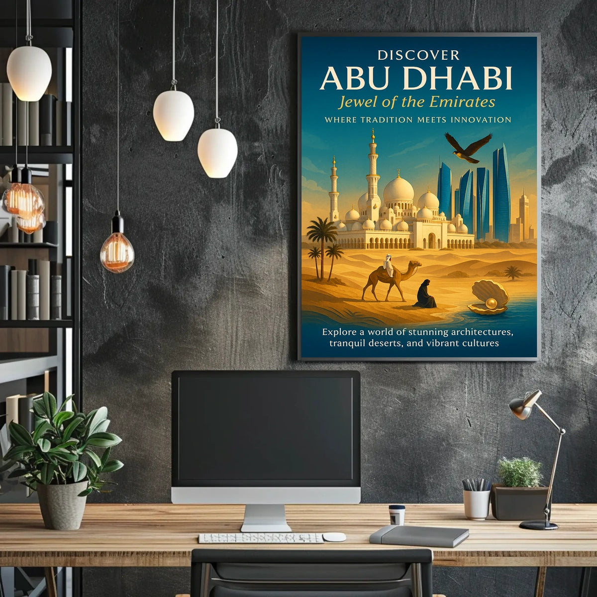 Abu Dhabi Fusion Explore Tradition & Modernity Travel Poster